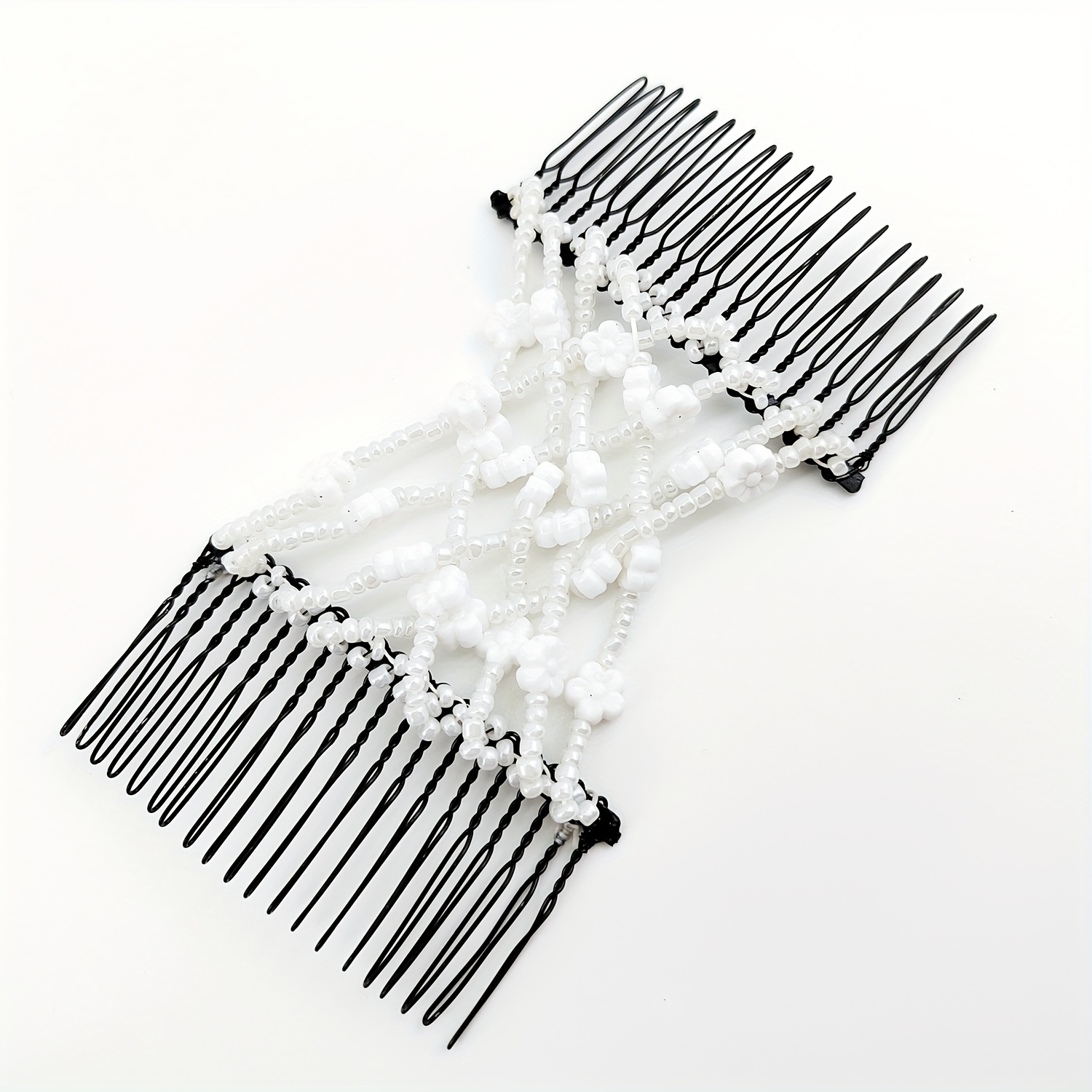  Magic Hair Combs, Swovo 3 pcs Vintage Bead Stretchy Magic Clips  Double Hair Clip Women Girls Hairpins Crystal Stretch Pearls Hair  Accessories Hair Jewelry Hair Styling Decoration : Beauty 
