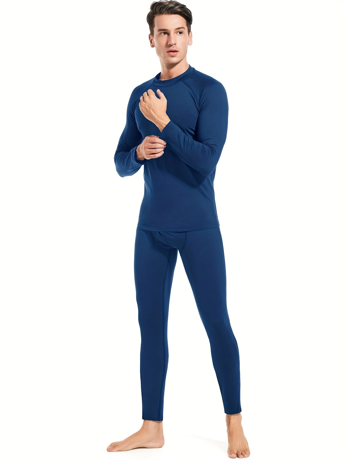 Men's Soft Thermal Underwear Lightweight Long Top Bottoms - Temu Canada