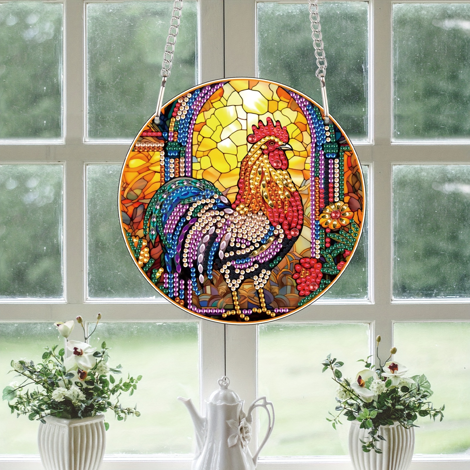 5D Diamond Painting Pendant Art DIY Easter Eggs Acrylic Hanging Crafts  (YH306)