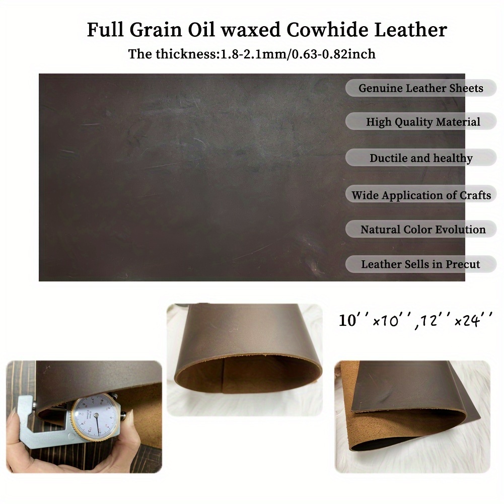 Thick Genuine Leather Sheets For Crafts Tooling Leather - Temu
