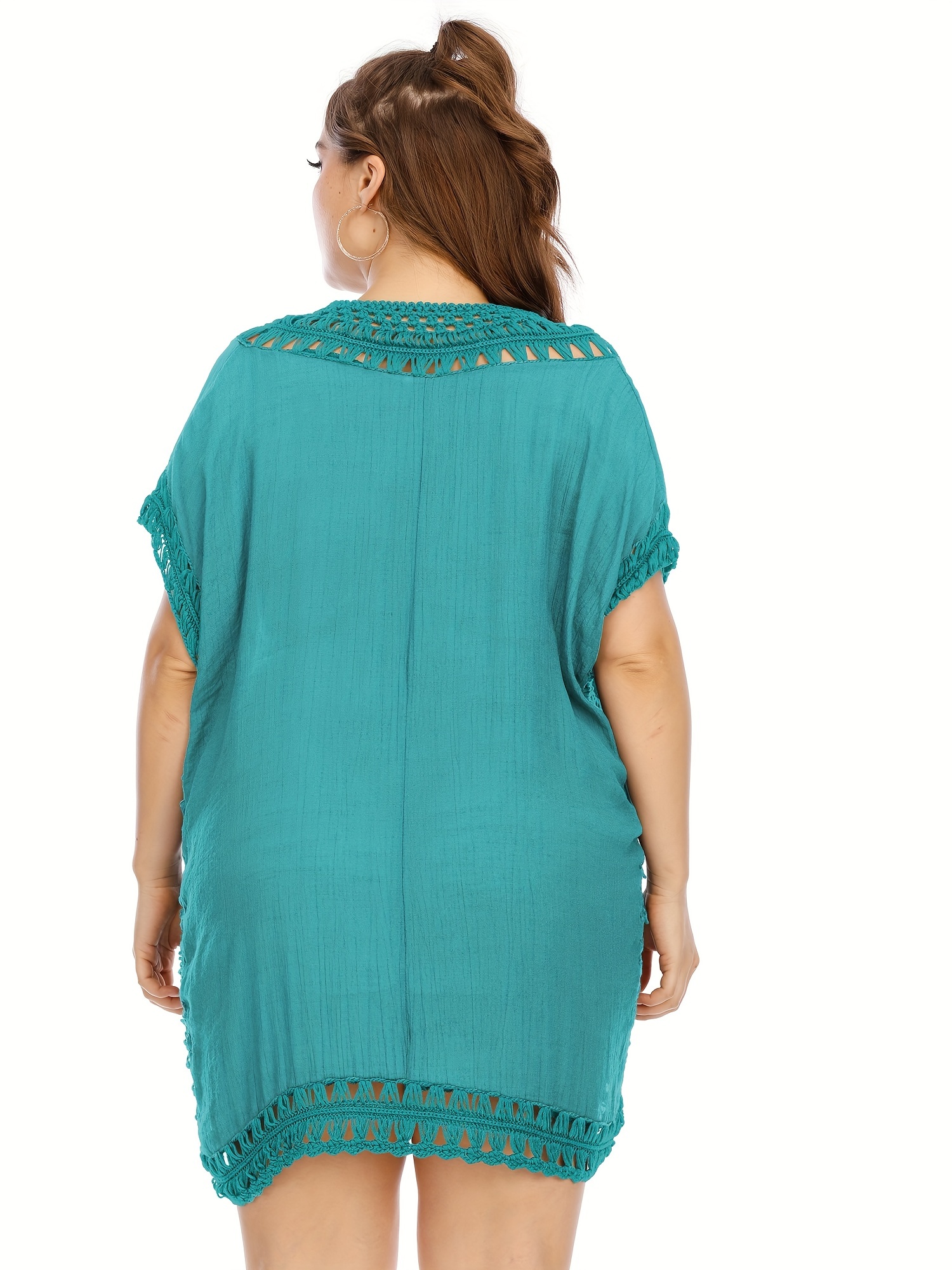 Plus size crochet store swim cover up