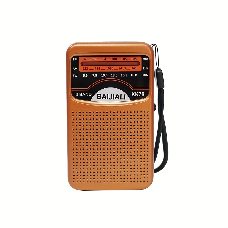 Radio AM FM Portatil Estilo Clasico Transistores Antena Altavoz Cable O  Bateria