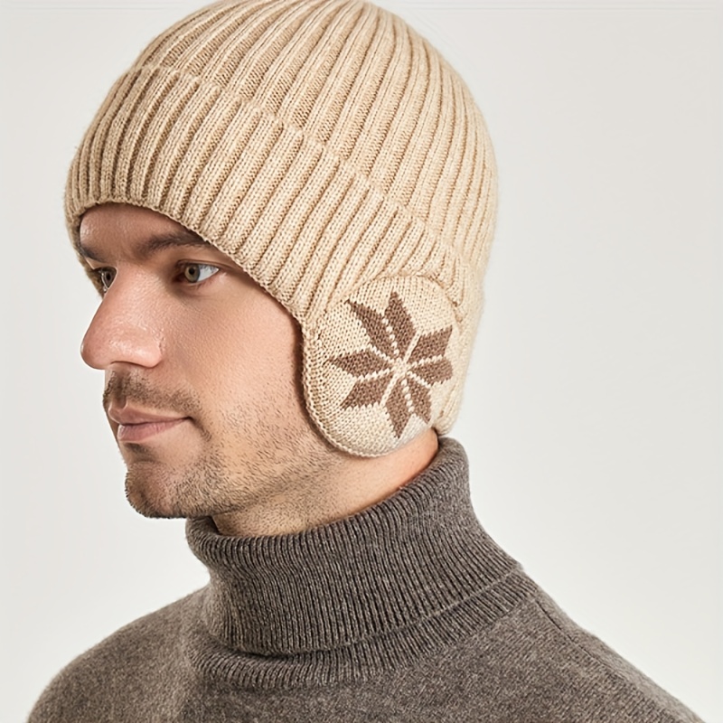 Thickened Velvet Knitted Woolen Hats for Winter, Ear Protection