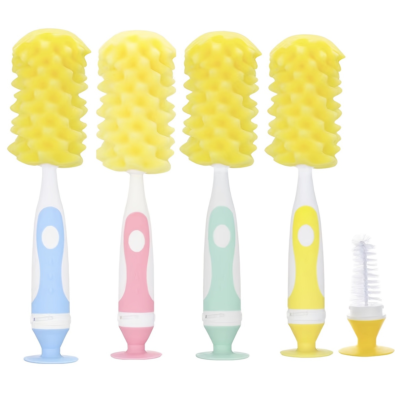 2 Piezas - cepillos multifuncionales de esponja para biberones de tacto  suave con cepillo para la boquilla - Color a escoger - Temu