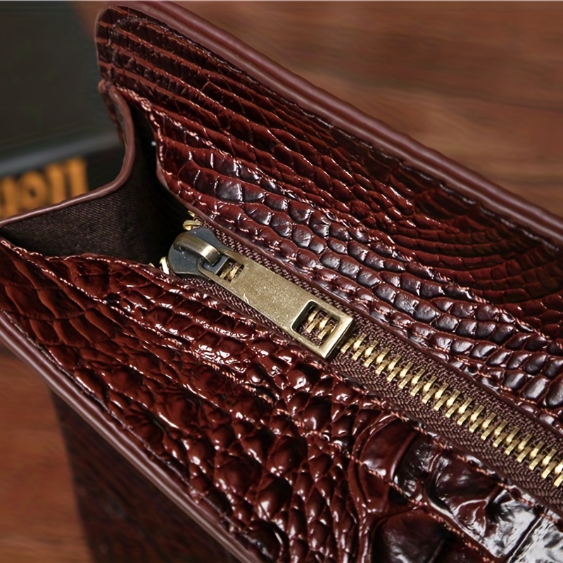 Envelope Clutch Brown Croco