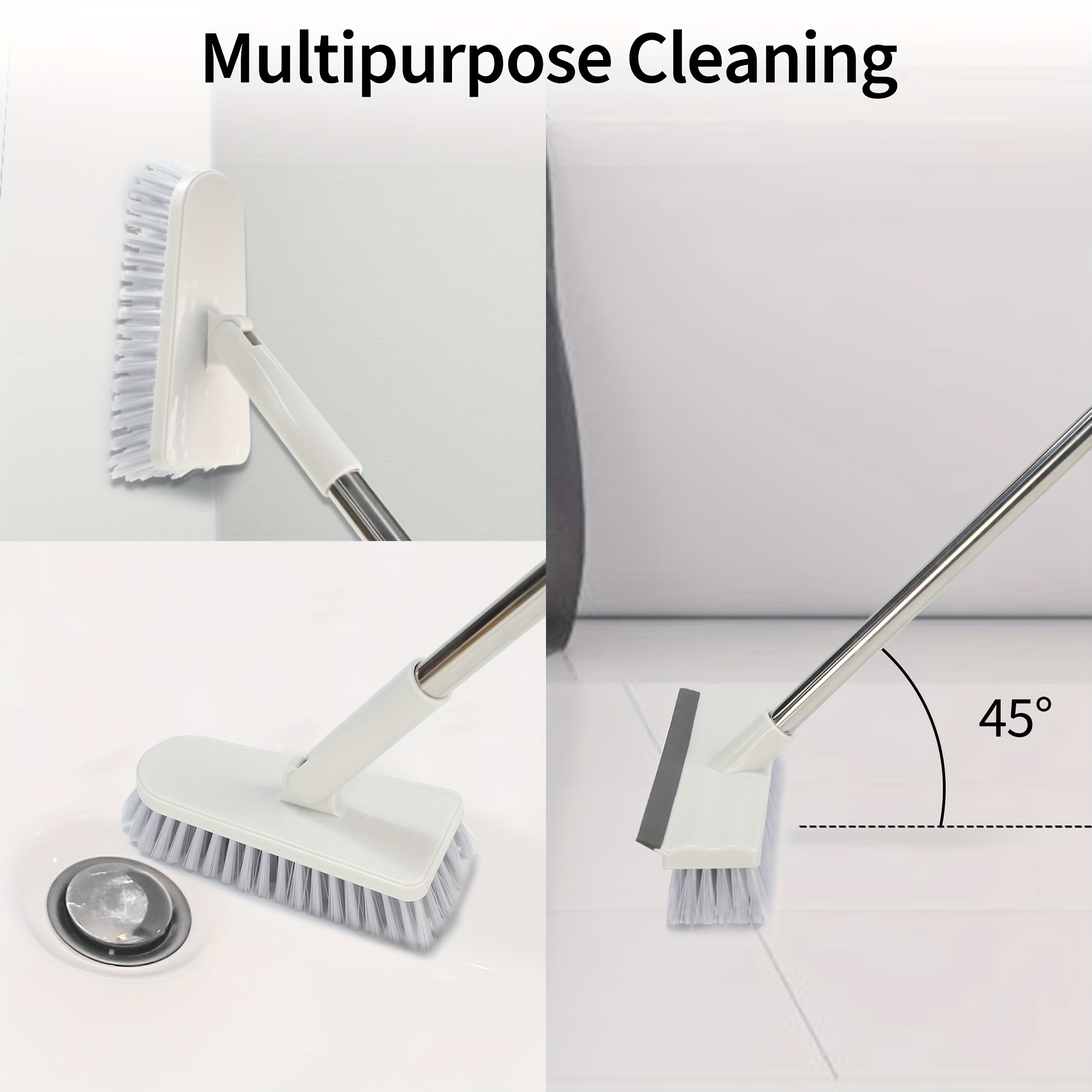Floor Scrub Brush All Purpose Long Handle for Cleaning Tile