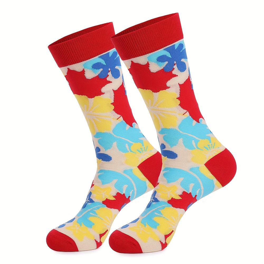 [COSPLACOOL]Colorful Painting Novelty Funny Socks Casual Cotton Happy Socks  Men Dress Wedding Socks Clacetines Hombre Divertidos