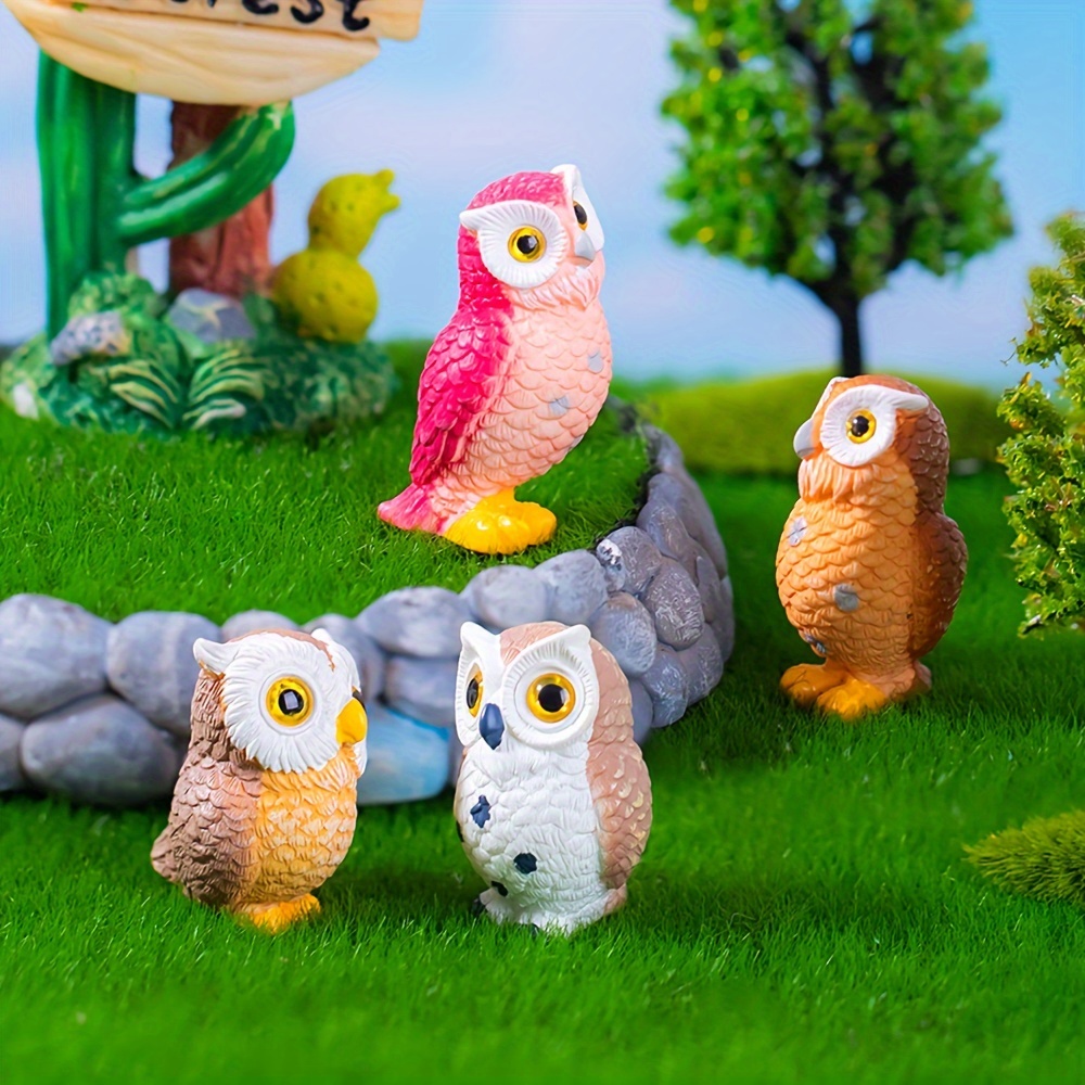 New Product Micro Landscape Creative Cute Owl Mini Doll - Temu