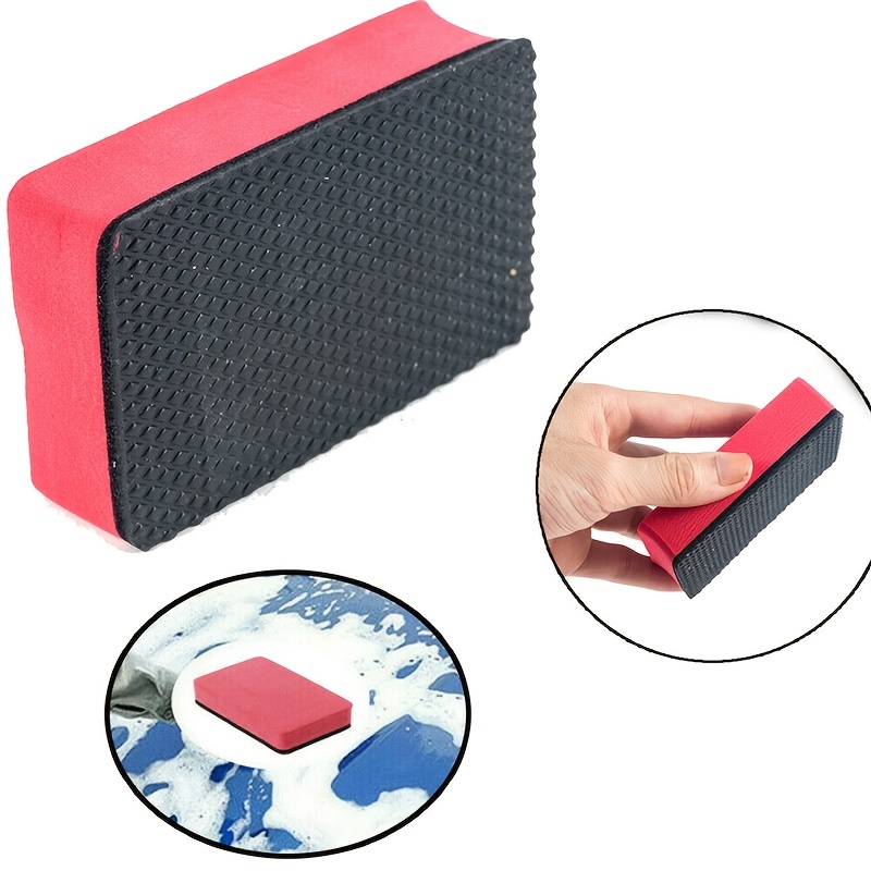 3Pc Car Clay Bar Pad Sponge Block Cleaning Eraser Wax Polish Pad Tools  Black 