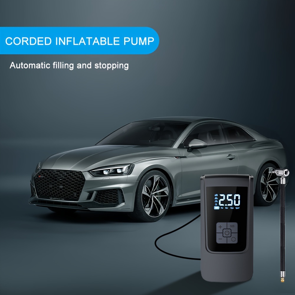 Car Electric Air Pump Portable Wired/Wireless Handheld Digital