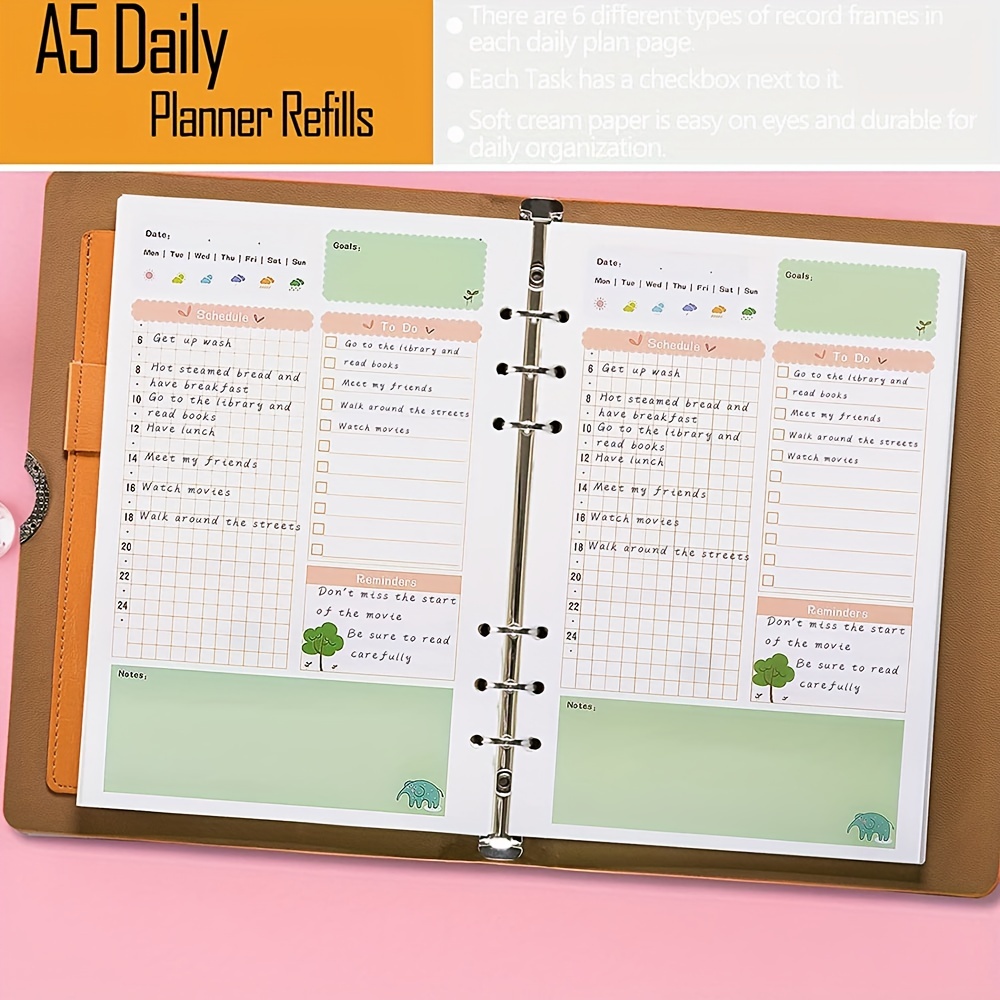 A5 Planner Daily Inserts
