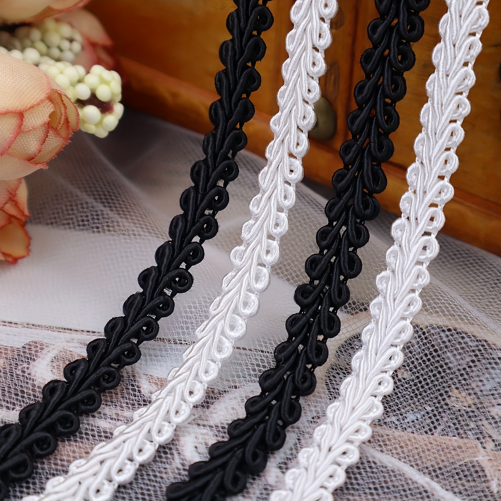2 STYLES / MAJESTIC 2 Wide Tape Gimp Braid Trim / Drapery, Upholstery,  Pillows, Home Decor / by the Yard 