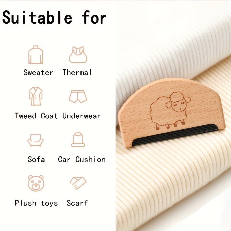 Portable Wooden Lint Remover Fuzz Shaver Cashmere Comb - Temu