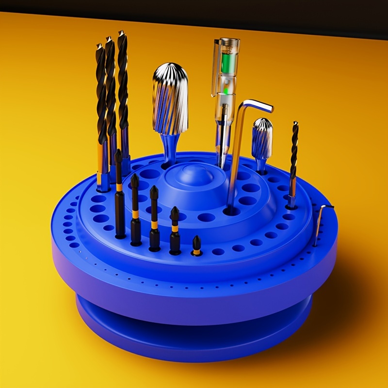 Blue Plastic Storage Case Bit Holder Temu