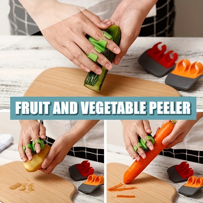 1 pelador de frutas y verduras para mano, de acero inoxidable, accesorio de  cocina