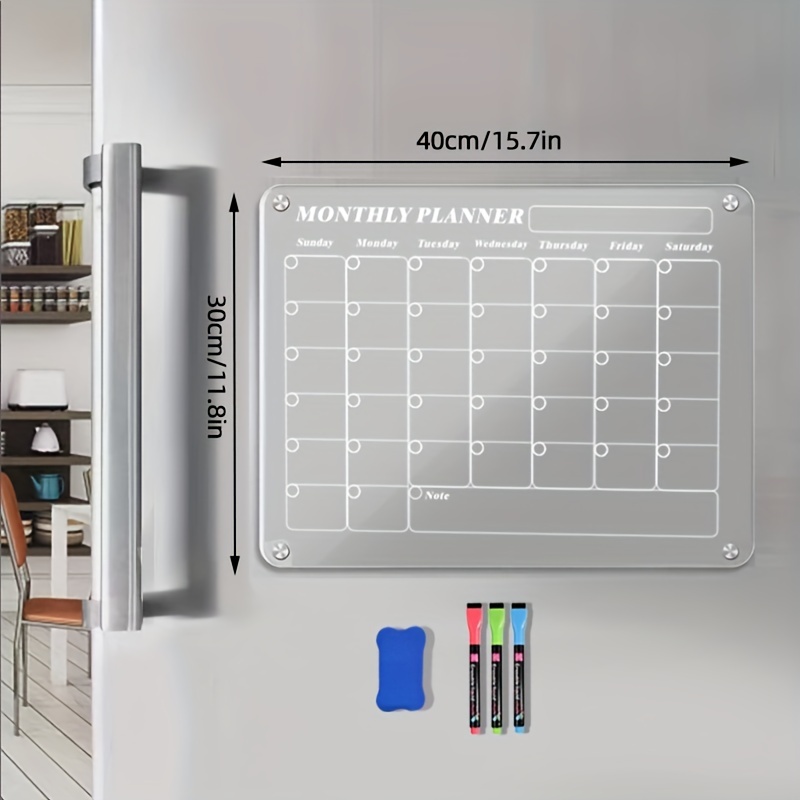 Tableau blanc magnétique pour réfrigérateur - Planificateur de