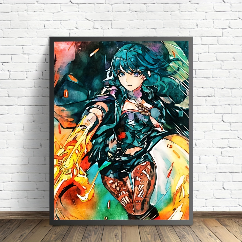 1pc Abstract Canvas Painting, Japanese Anime Cartoon Character Painting On  Canvas Wall Art, Artwork Wall Painting For Bathroom Bedroom Office Living R