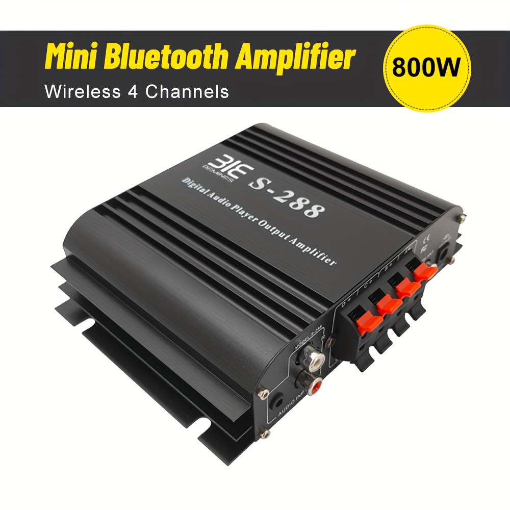 800W Bluetooth Mini Amplificateur HiFi Puissance Audio Basse AMP