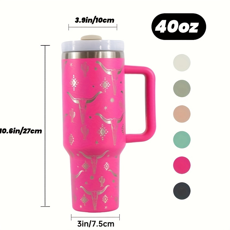 Christmas Pattern Water Bottle Portable Creative Car Tumbler - Temu