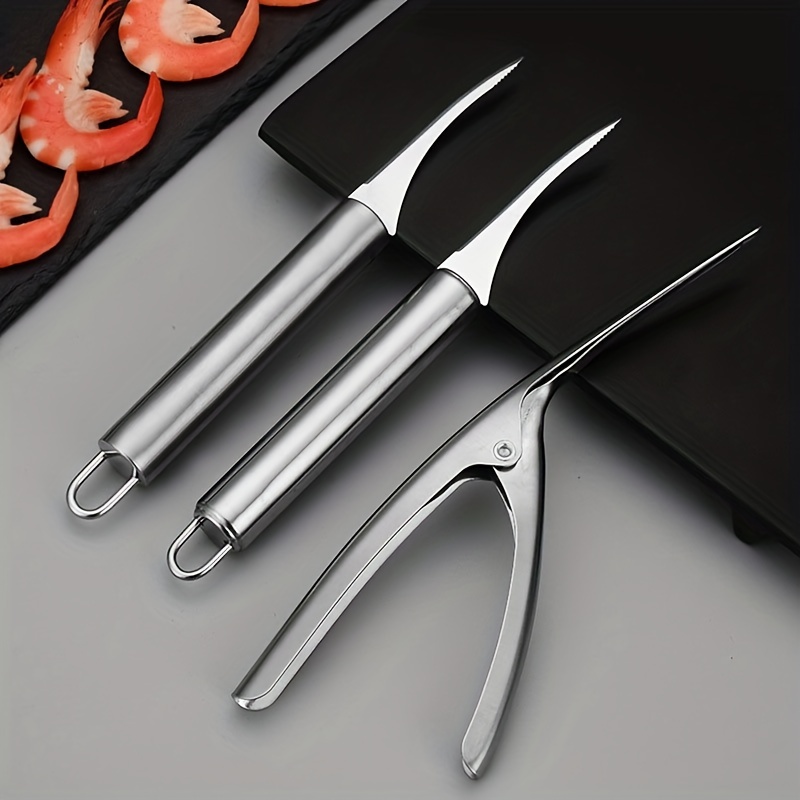  2 PCS Shrimp Deveiner Tool Stainless Steel Shrimp