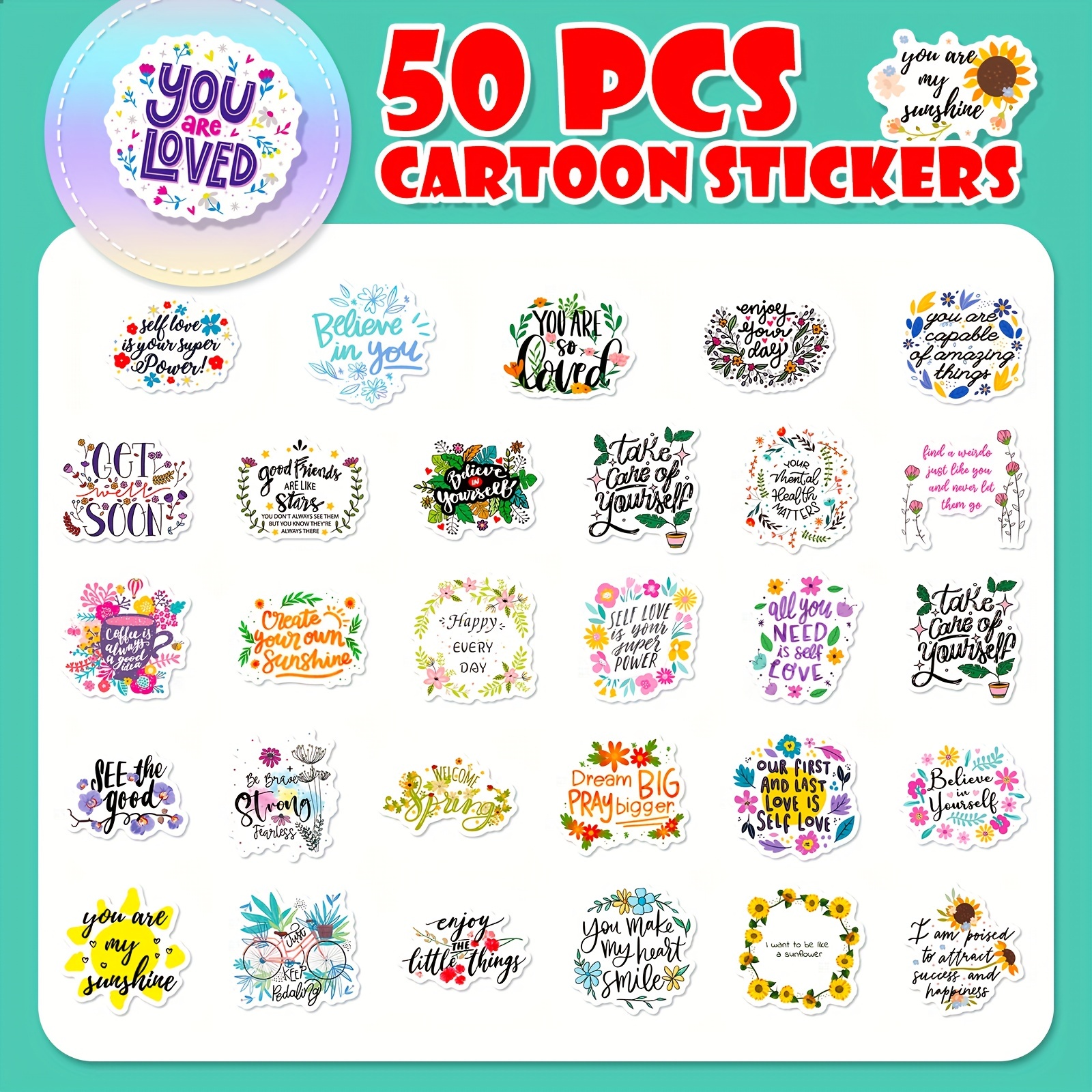 Motivational Quote Stickers Positive Stickers Waterproof - Temu