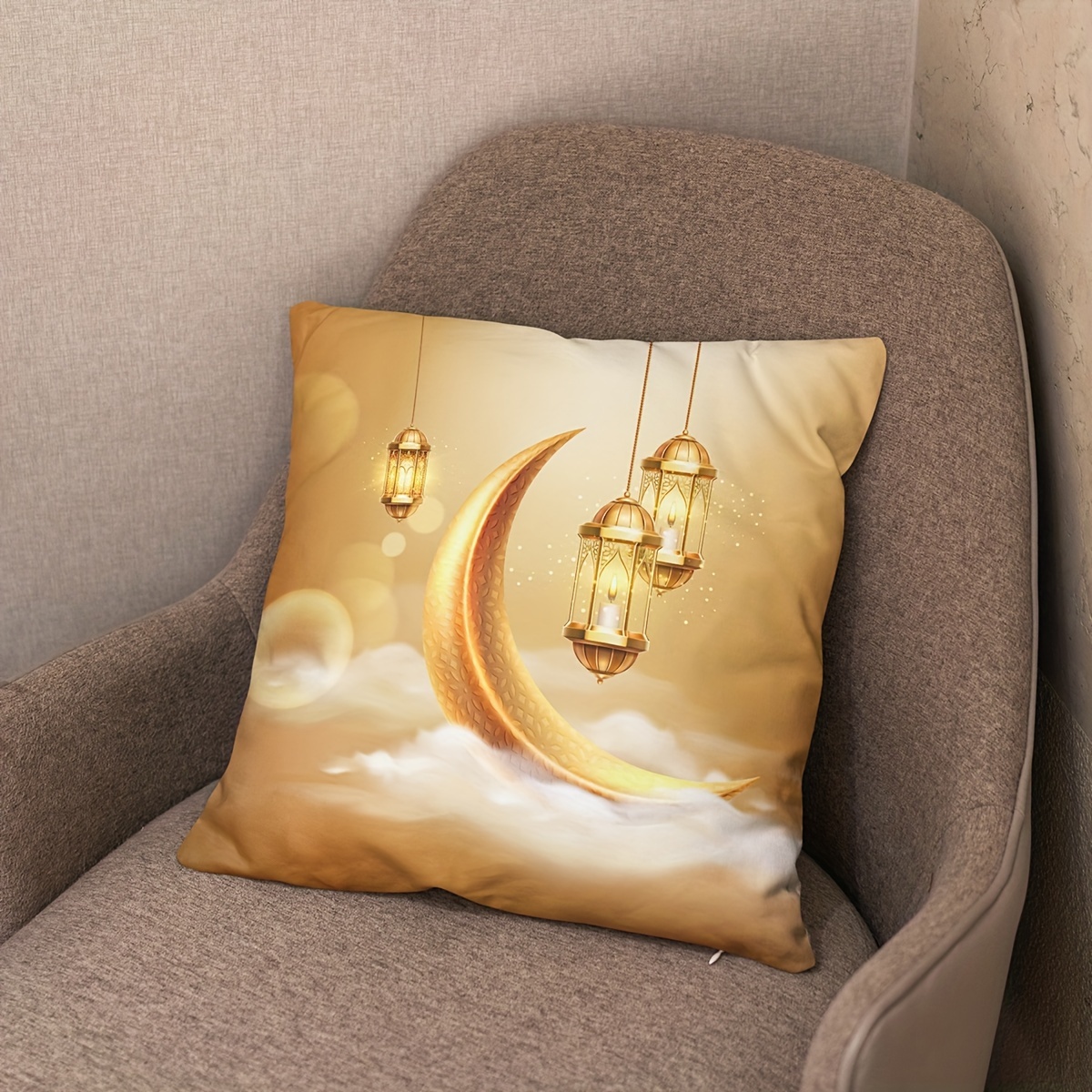 LINGJIONG 4 Pièces Coussin Ramadan, Taie d'oreiller Décorative Étoile Lune  45x45cm Taies d'oreiller Musulmanes Taies d'oreiller Carrées Ramadan,  Canapé Chambre Salon Voiture Coussin : : Cuisine et Maison