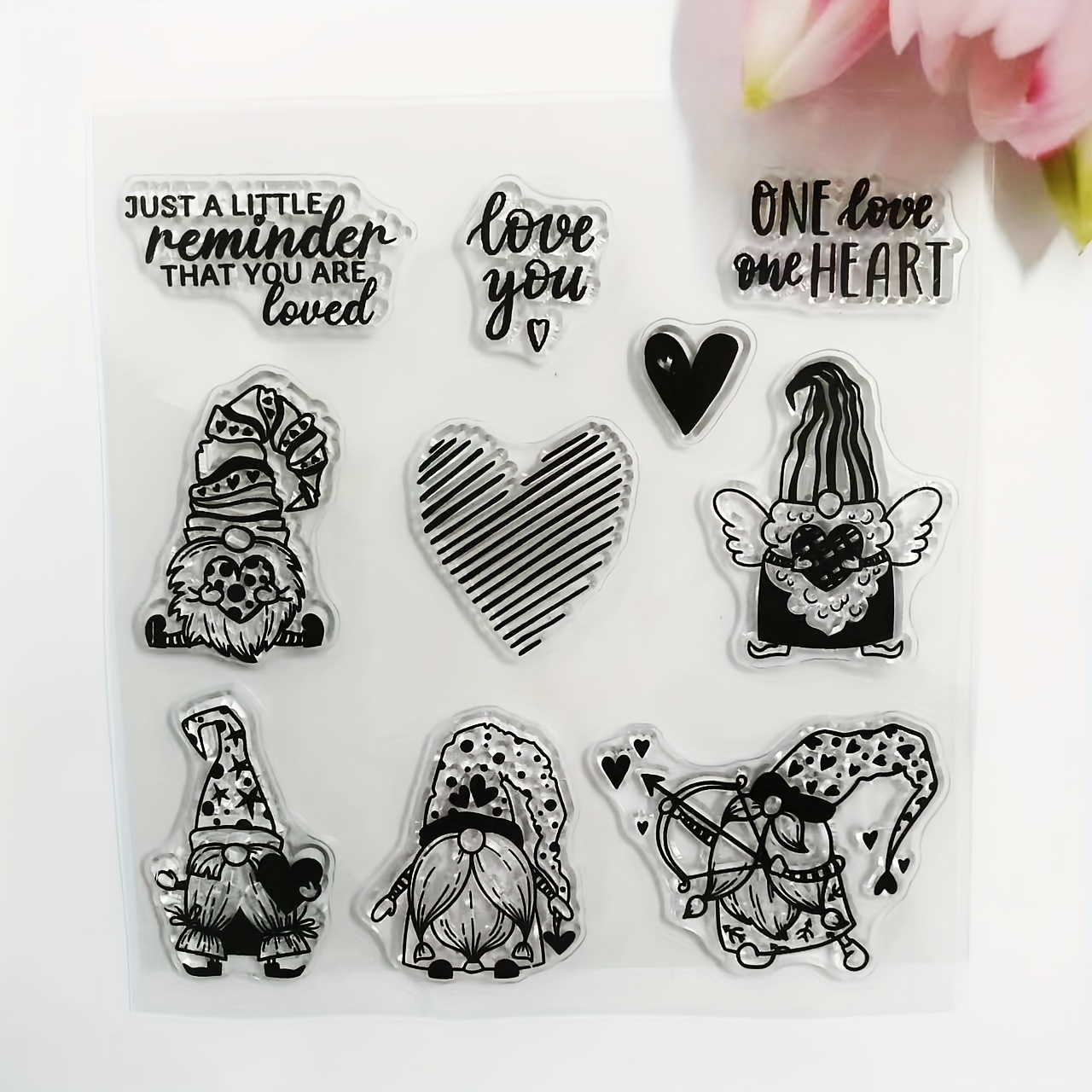 Clear Stamps for Crafts,Heart Clear Stamps Valentine Heart Stamps for Card  Making Scrapbooking