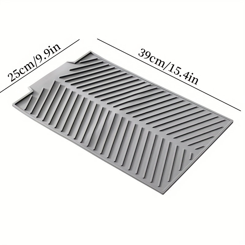 Tumtanm Silicone Draining Board Mat, Folding Draining Mat, 17”x13” Large  Drain Pad Eco-Friendly Drainer Mat Heat Resistant Pot Mat Dishwasher Safe