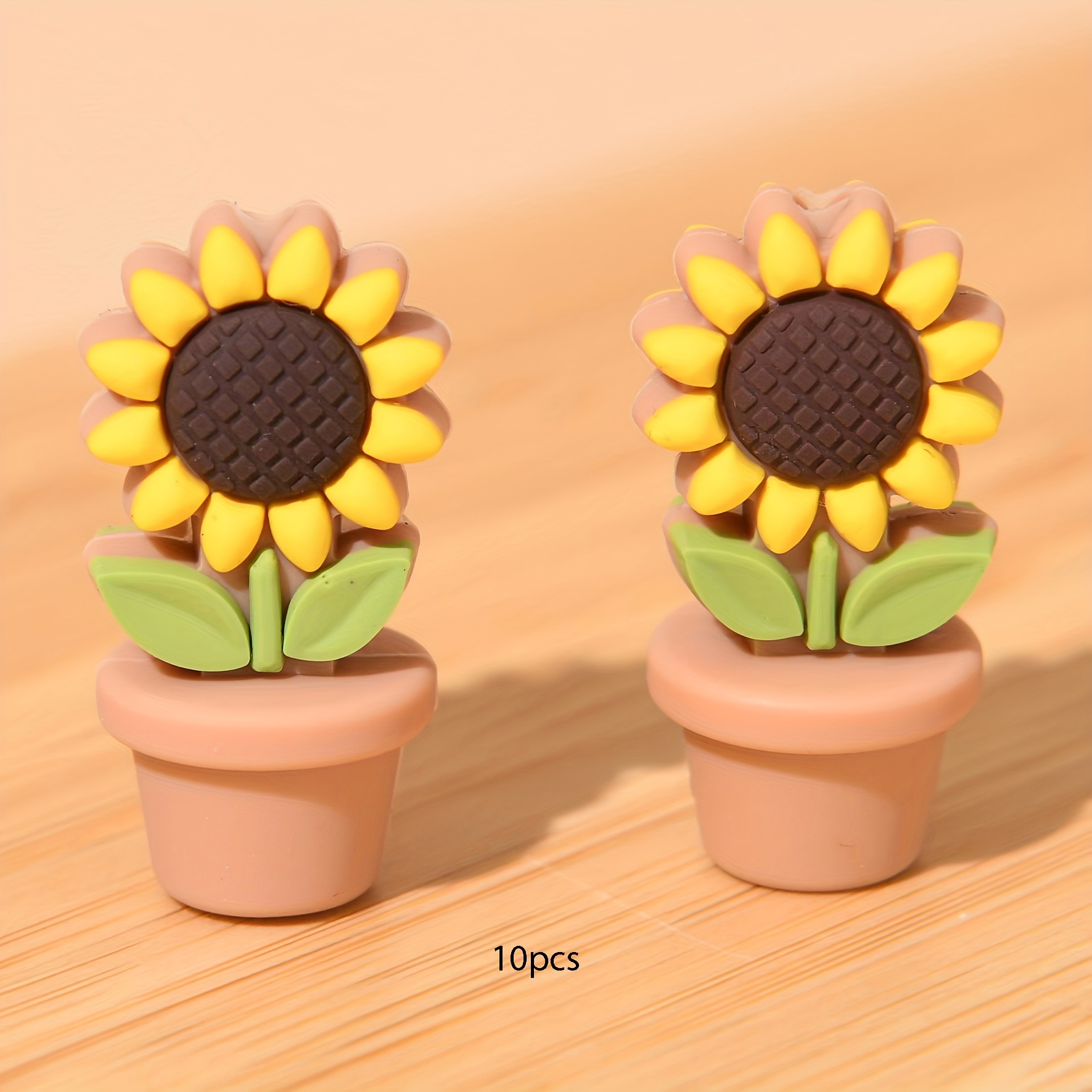 2 Styles Cute Sunflower Design Resin Charms Jewelry Making - Temu