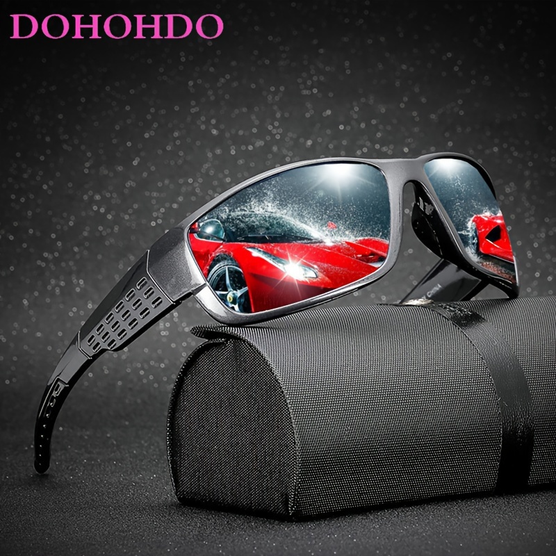 1pc Mens Square Polarized Sunglasses Outdoor Sports Leisure Fishing Driving  Driver Sunglasses Dazzling Colorful Printed Design Stereo Logo Hd Coated  Lenses With Comfortable Rubber Nose Pad 31 Colors Available Ideal Choice For