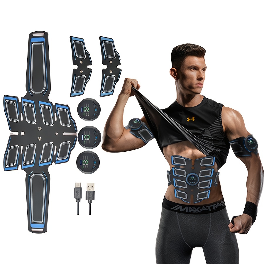 YUCEN Abs Stimulator,EMS Muscle Stimulator,Abdominal Muscle Toner Abs  Trainer Fitness Training,EMS Abdominal Toning/Waist/Leg/Arm/with 8 Modes :  : Sports & Outdoors