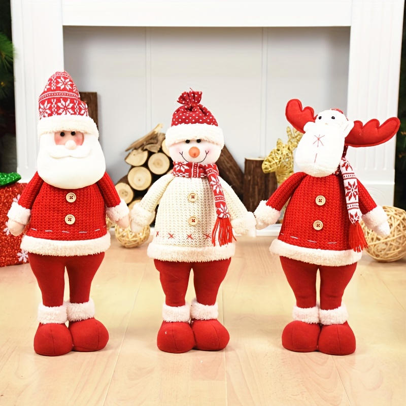 1pc Red Christmas Doll Santa Claus Snowman Deer Christmas Decorations Ornaments Christmas Didn t Pick Up Plush Toys New Year s Gifts Christmas Tree Decorations Party Gifts details 0
