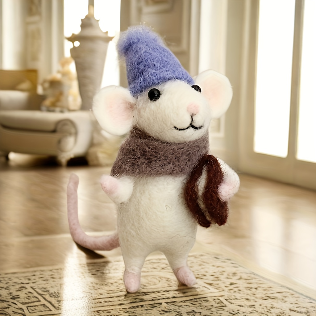 Diy Cute Plush Toys Felt Kit Cat Hamster Hedgehog Bunny Make