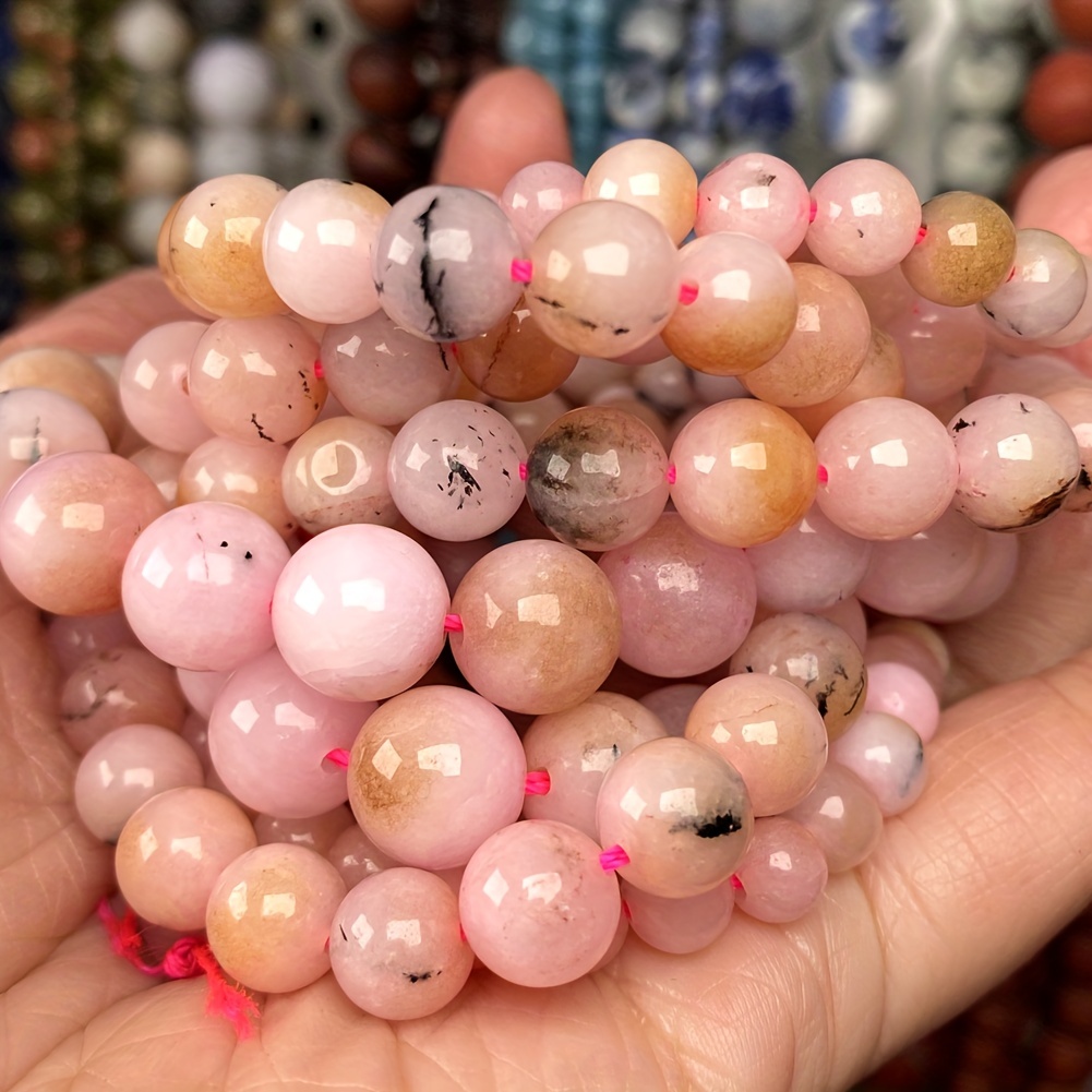 

4/6/8/10mm Natural Opal Chalcedony Stone Beads, Round Loose Beads, For Jewelry Making Diy Necklace Bracelet Earring Accessories