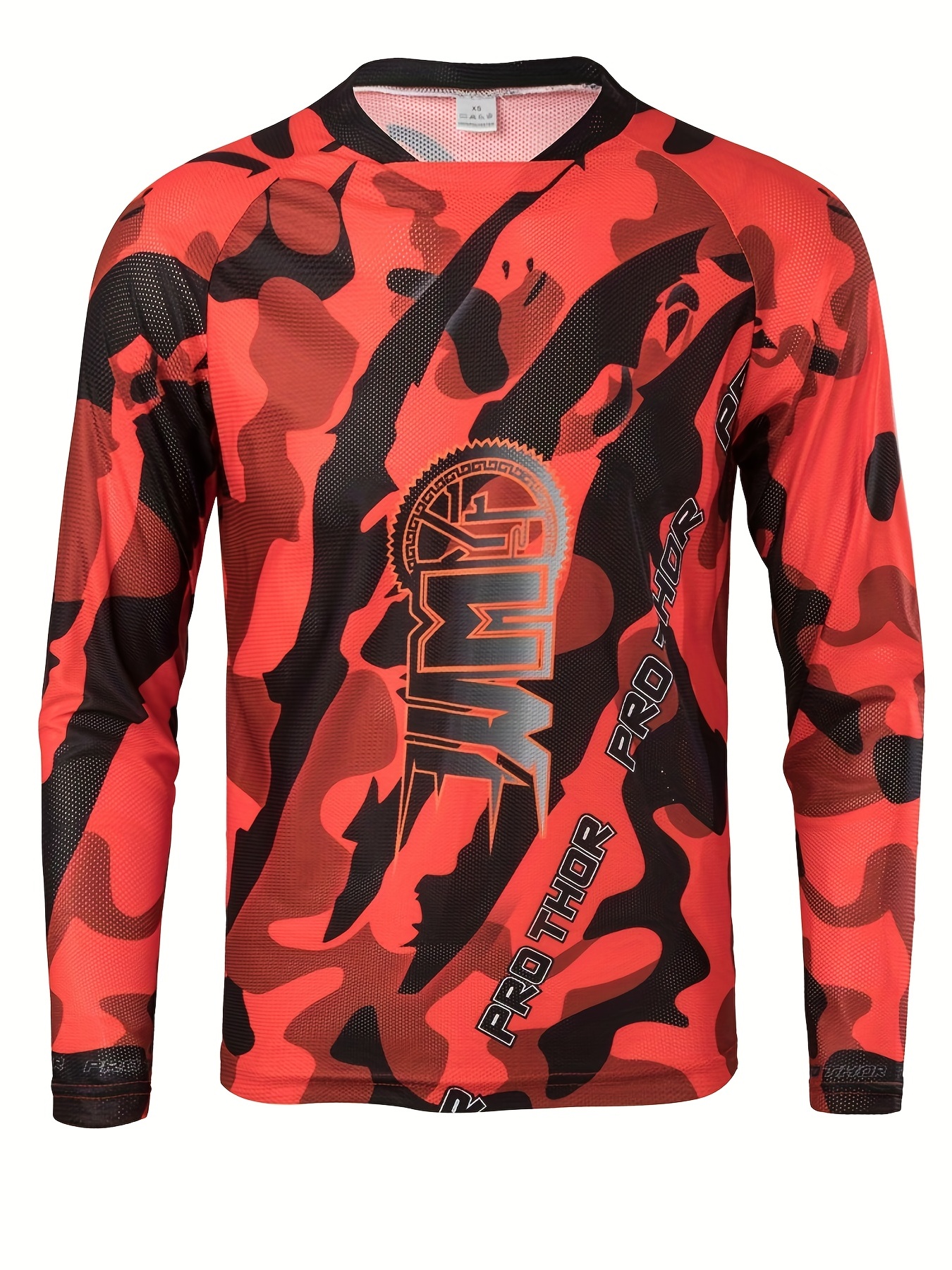 GMBN Youth Jersey Long Sleeve - Camo Green & Orange