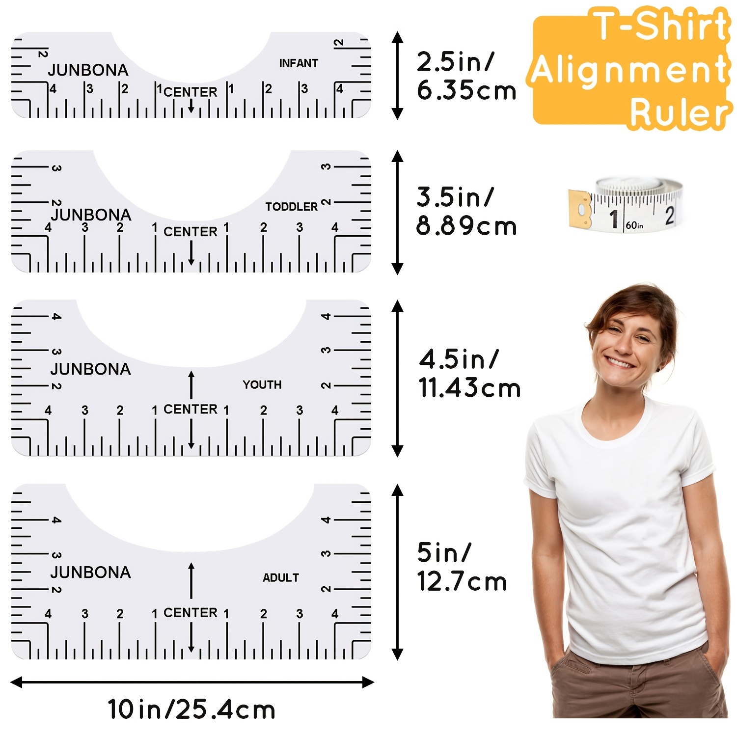  Karpoulra Tshirt Ruler Guide for Vinyl Alignment