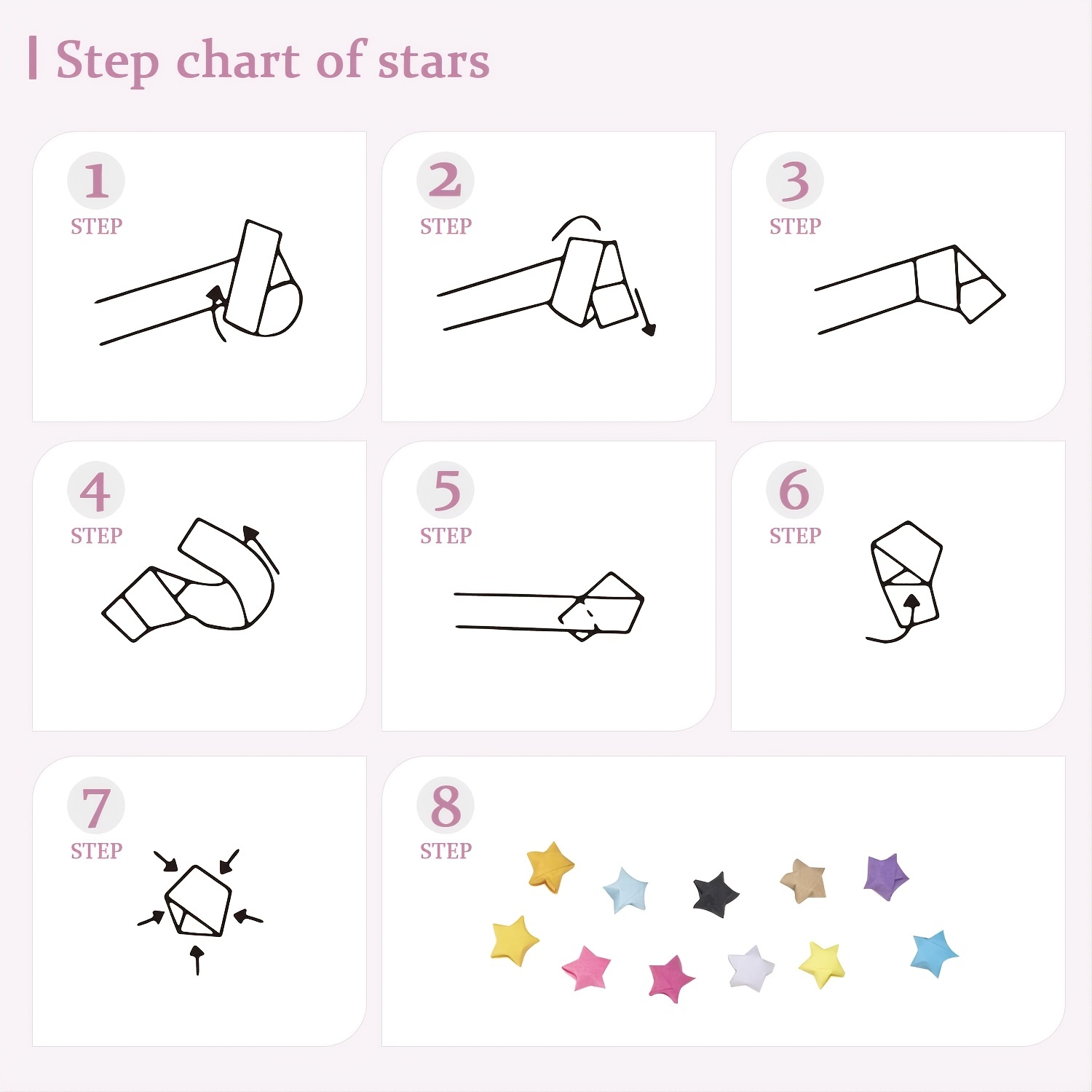 Paper to Make Stars - Paper Strips to Make Origami Stars, 210/420