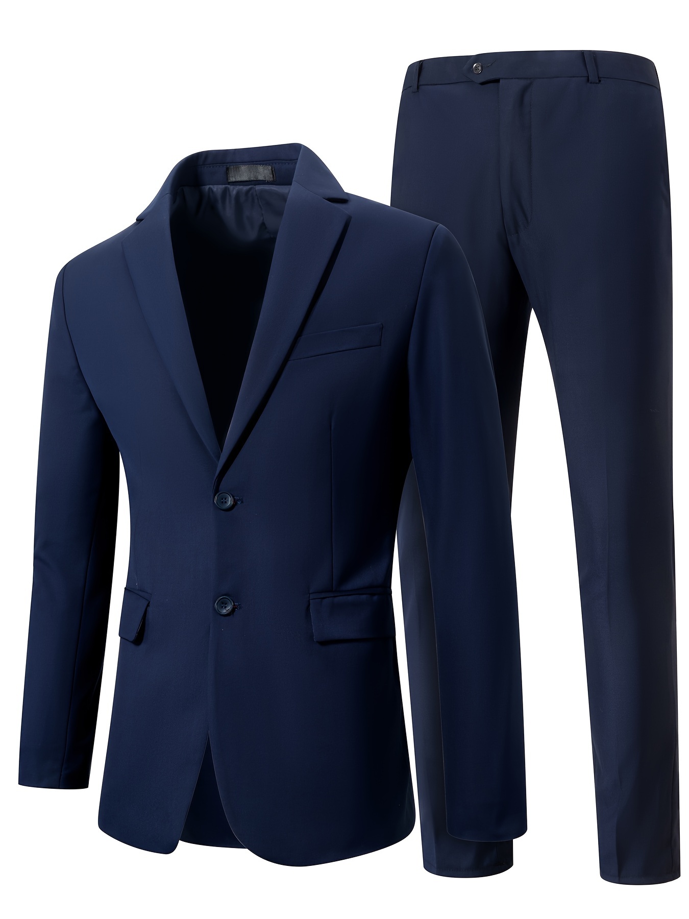 Men's Royal Blue 2 Piece Fashion Formal Suit Slim Fit Two Button