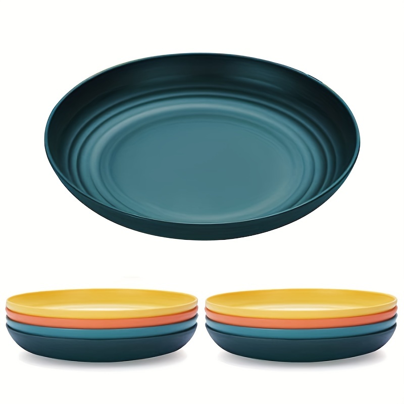 Assiette ronde réutilisable pour adultes, vaisselle de cuisine