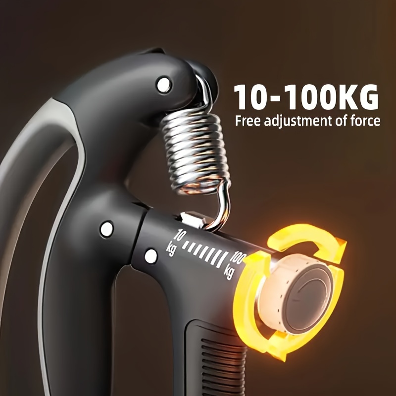 100KG Hand Grip Strengthener Adjustable with Counter for Home/Gym (Black) 
