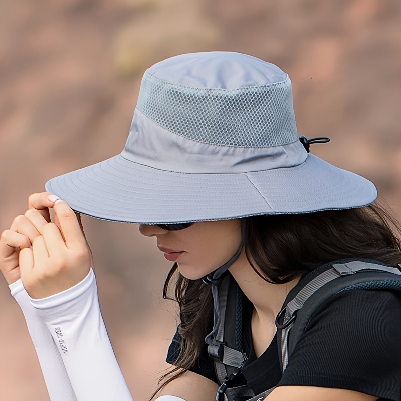 Breathable Mesh Bucket Hat Summer Sun Protection Ideal - Temu Philippines