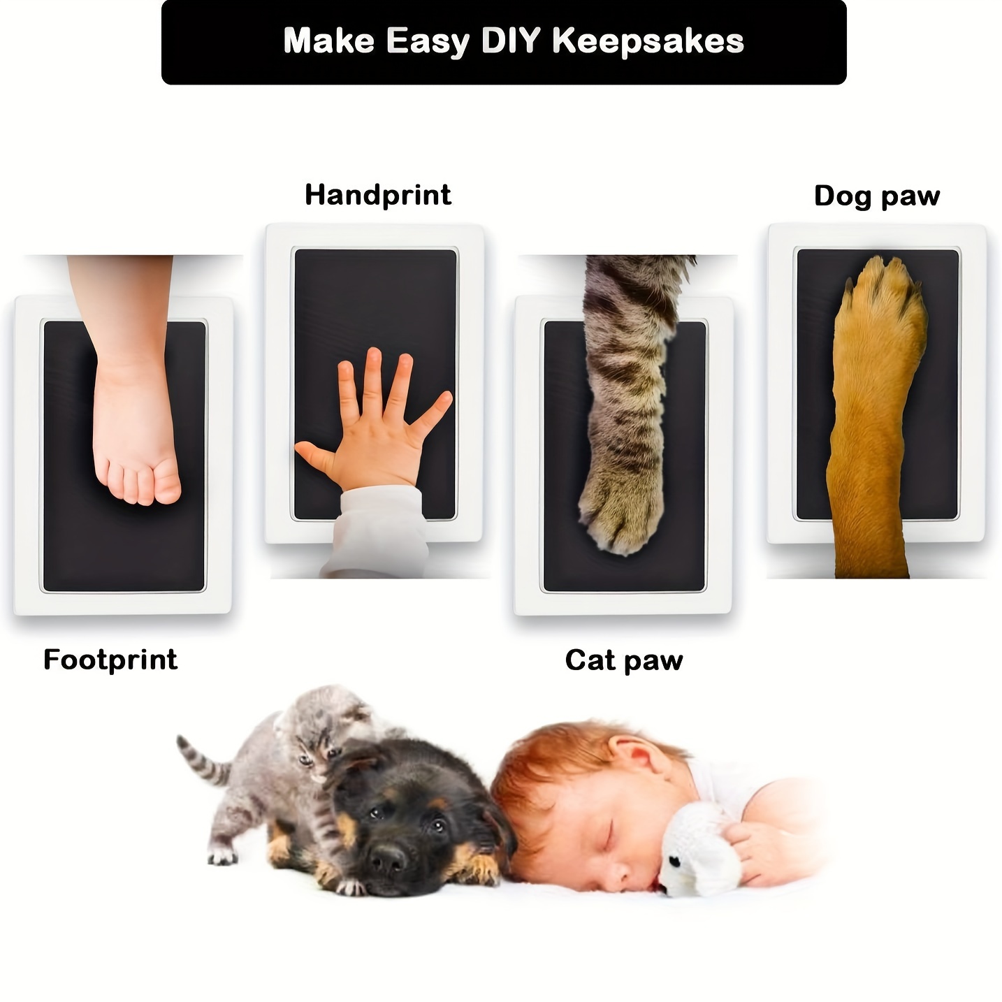 Infant Footprint Kit Hand Footprint Kit Dog/cat Paw Print - Temu