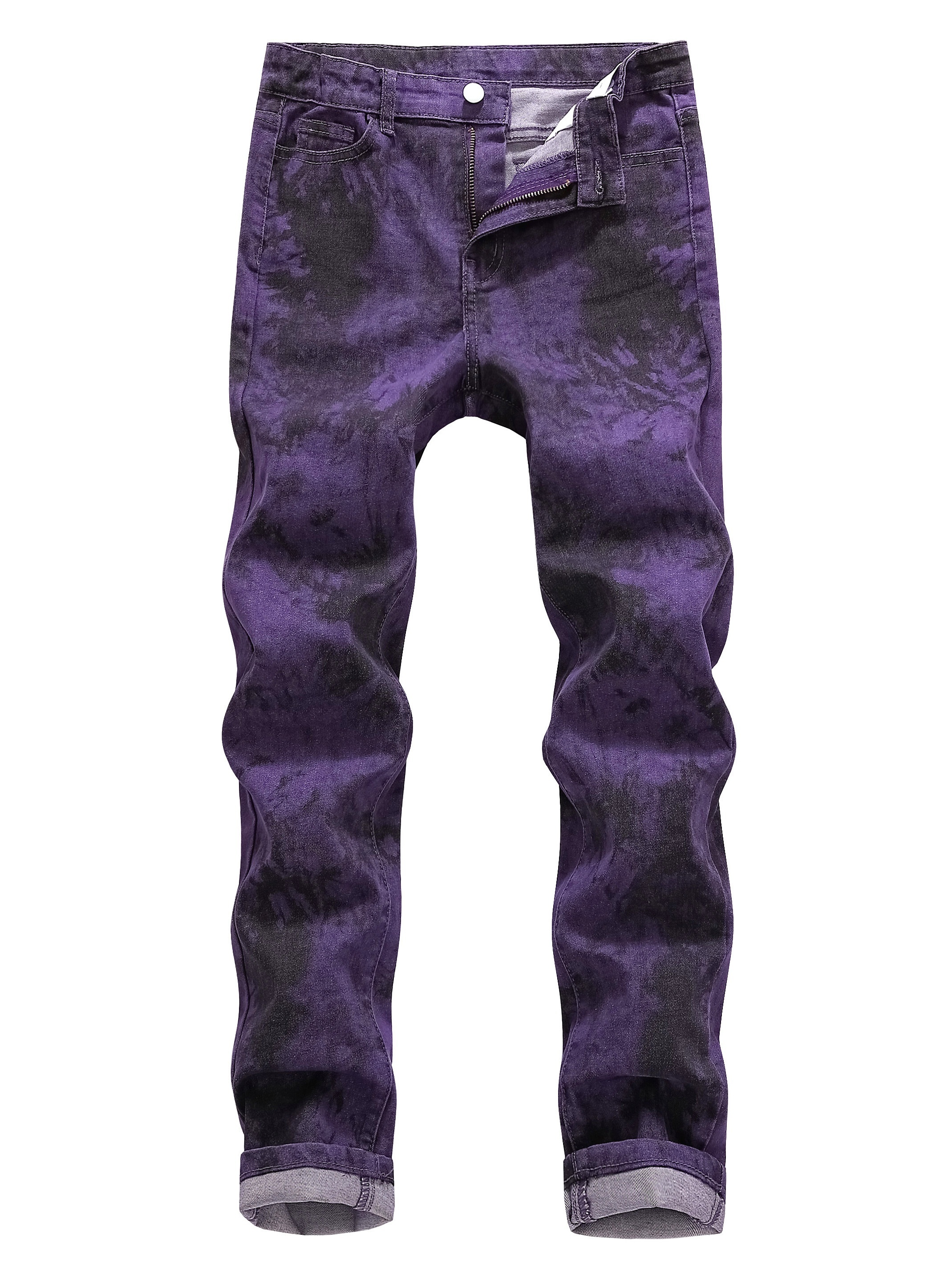 Purple Jeans Designer Jeans for Men Purple Jeans Tag Brand Men with Tag  Summer Hole Hight Quality Embroidery Purple Denim Trousers Mens Jean