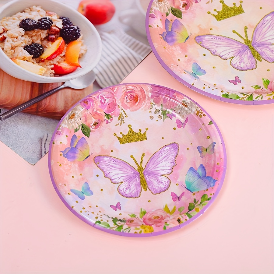 Floral Paper Plates And Napkins Party Supplies Serves 10 - Temu