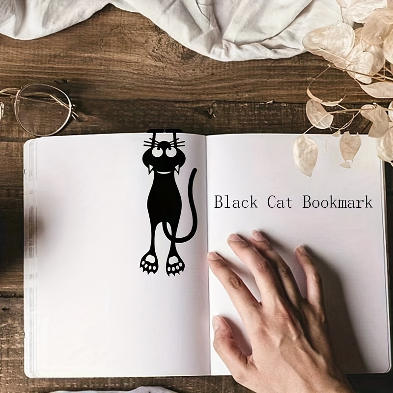 

1pc New Acrylic Creative Hollow Kitten Bookmark Black Kitten Hanging Bookmark 12.3*2.3cm / 4.8*1.7inch,school Supplies,office Supplies