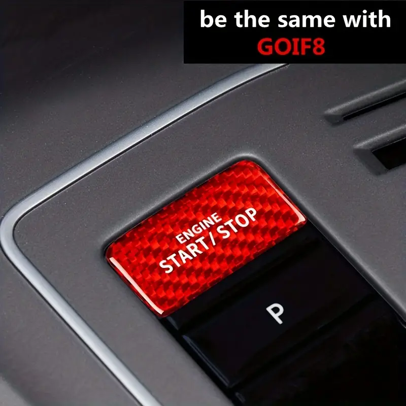 Ein-Knopf-Startknopf, Kohlefaser-Zündungsstarter-Aufkleber, Geeignet Für  Volkswagen Golf 8