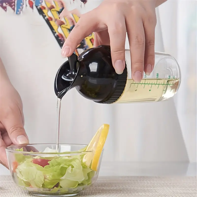 Leak-proof Salad Dressing Shaker With Glass Jar And Lid - Perfect