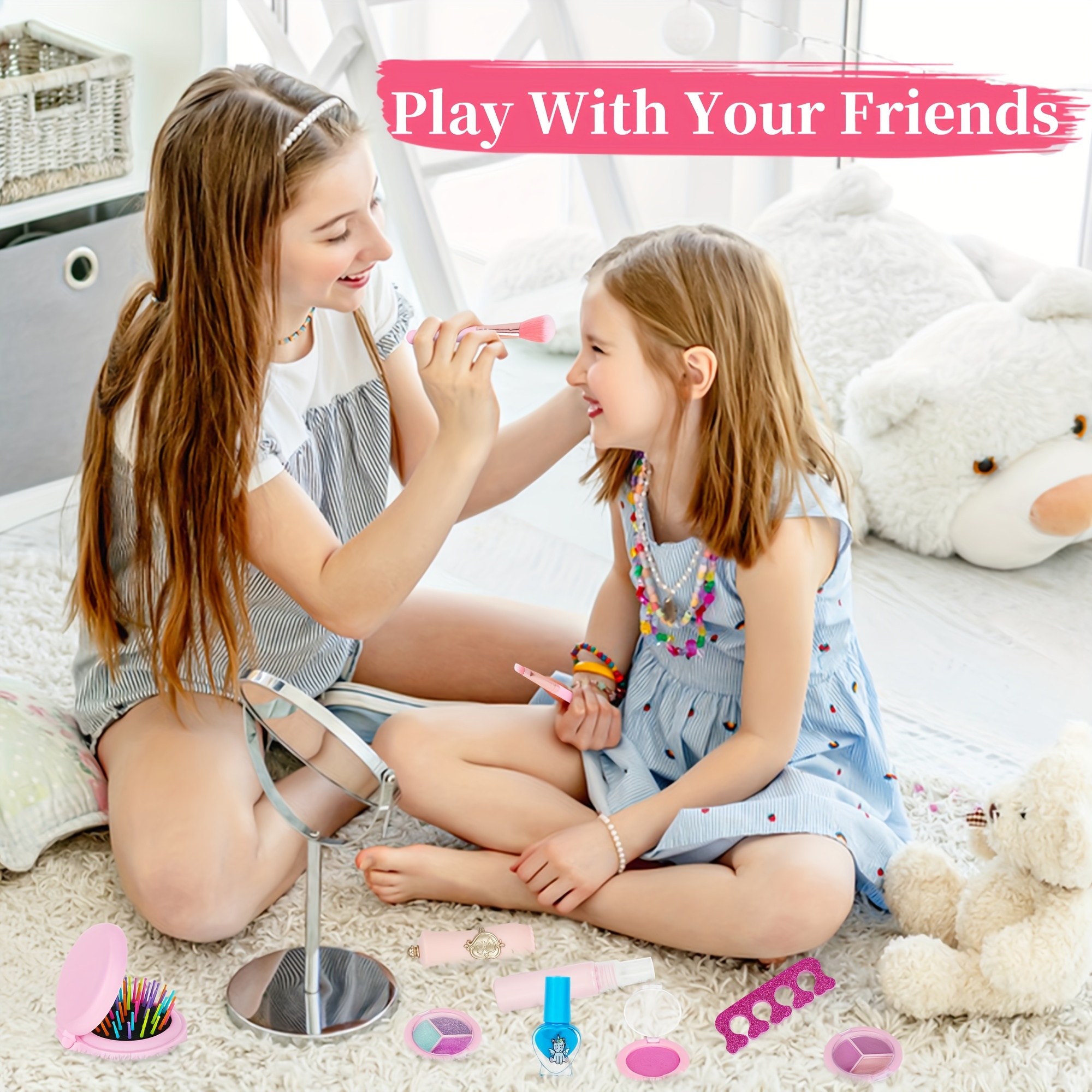 Kids Makeup Kit Girl Toys - Washable Real Kids Makeup Sets for Girl, Girls  Makeup Set Kids Toys for Little Girls Toddler