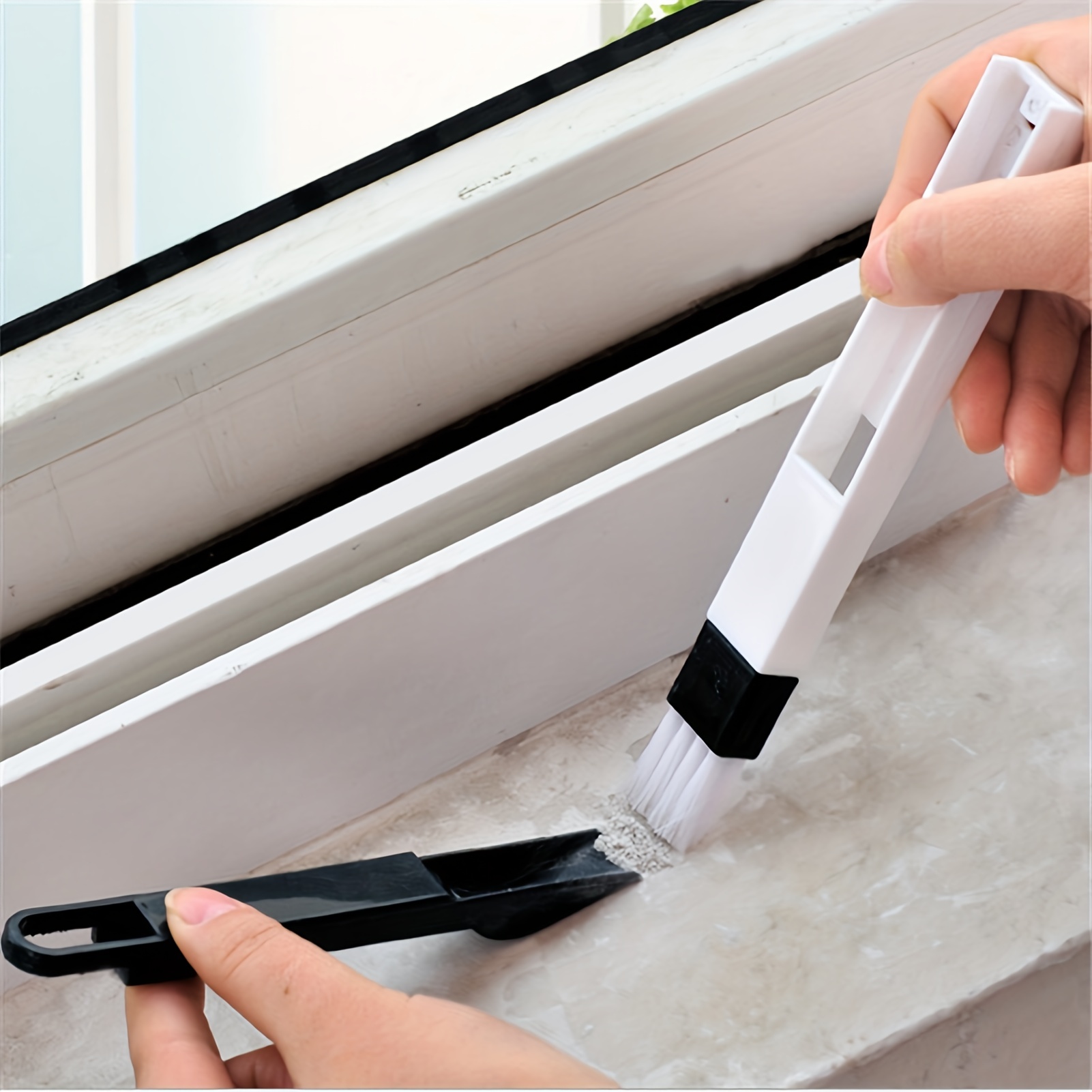 2 In 1 Multipurpose Window Groove Cleaning Brush Portable Cranny Household