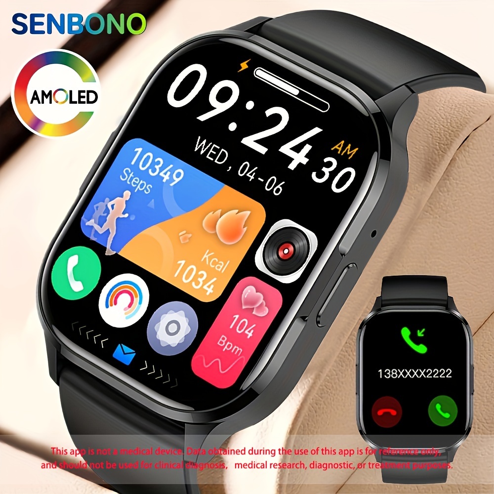 GRV Reloj Inteligente Compatible con Teléfonos iPhone y Android